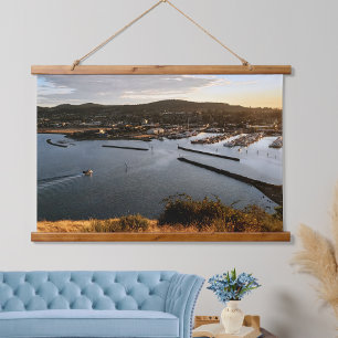 Anacortes Cap Sante Marina and Boats at Sunset Hanging Tapestry