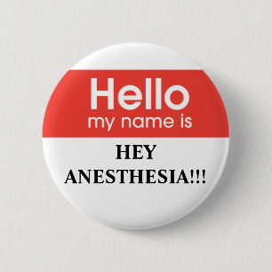Anaesthesia 6 Cm Round Badge