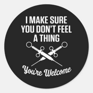 Anaesthesia Anaesthesiologist Nurse Anaesthesiolog Classic Round Sticker