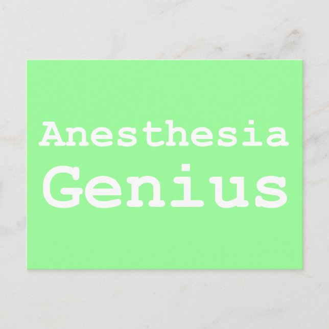Anaesthesia Genius Gifts Postcard (Front)