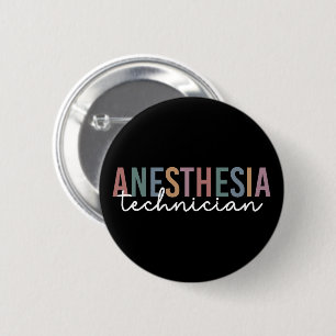 Anaesthesia Technician Retro Anaesthetic Tech 6 Cm Round Badge