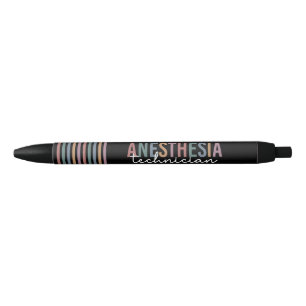 Anaesthesia Technician Retro Anaesthetic Tech Black Ink Pen