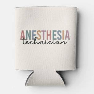 Anaesthesia Technician Retro Anaesthetic Tech Can Cooler