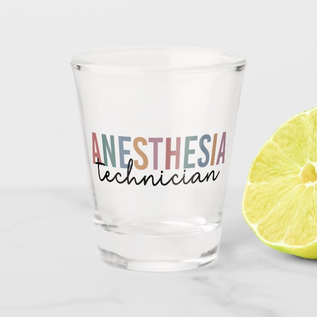 Anaesthesia Technician Retro Anaesthetic Tech  Shot Glass (Front)