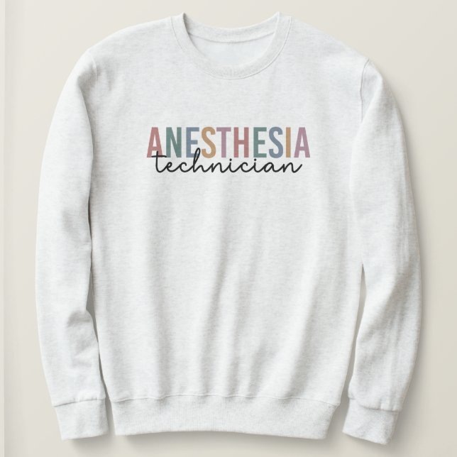 Anaesthesia Technician Retro Anaesthetic Tech Sweatshirt (Design Front)