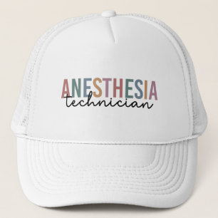 Anaesthesia Technician Retro Anaesthetic Tech Trucker Hat