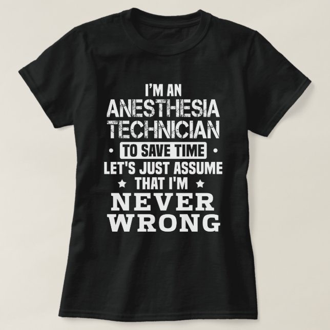 Anaesthesia Technician T-Shirt (Design Front)