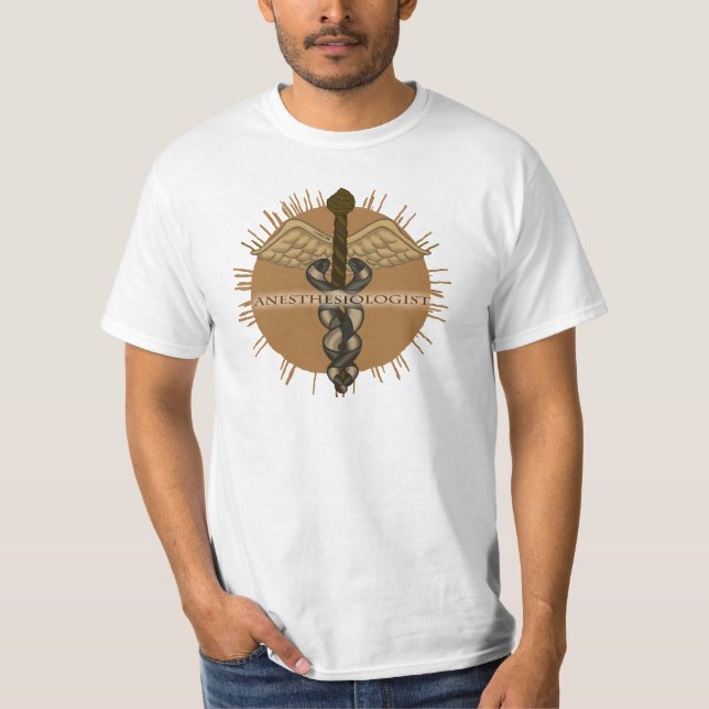 Anaesthesiologist Caduceus T-Shirt (Front)