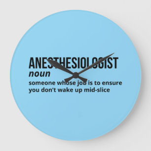 Anaesthesiologist Definition Clock - Funny Medical