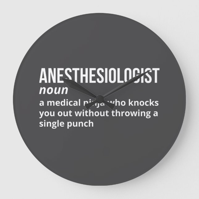 Anaesthesiologist Humour Definition Clock (Front)