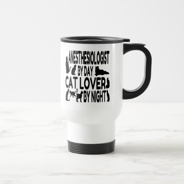 Anaesthesiologist Loves Cats Travel Mug (Right)