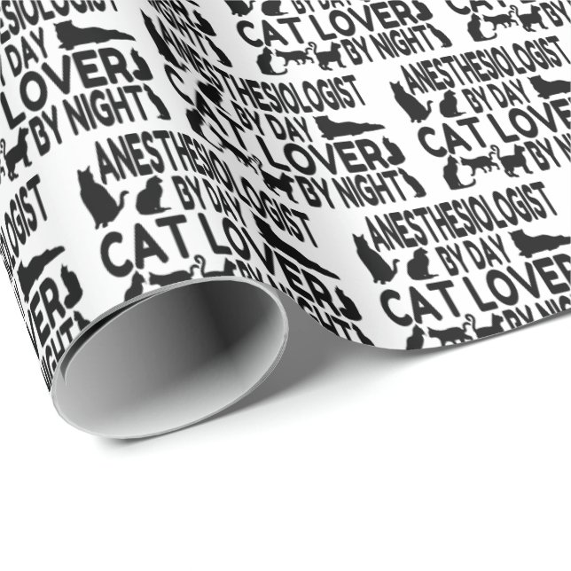 Anaesthesiologist Loves Cats Wrapping Paper (Roll Corner)