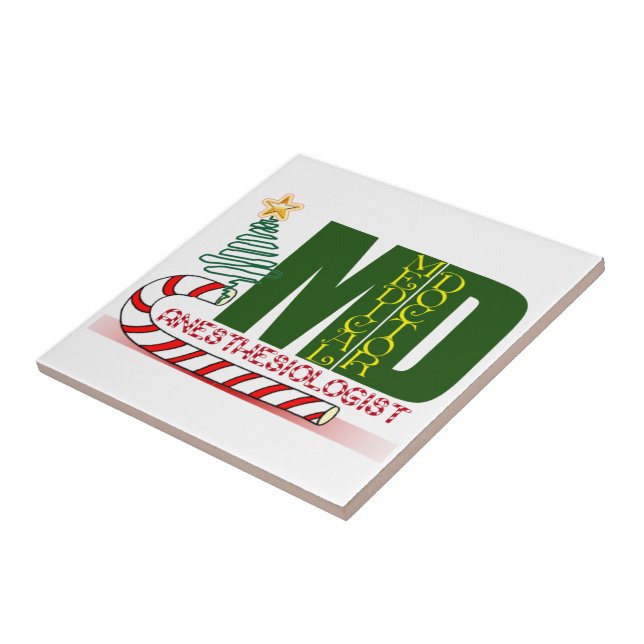 Anaesthesiologist MERRY CHRISTMAS Tile (Side)