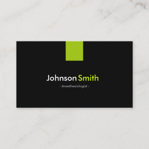 Anaesthesiologist Modern Mint Green Business Card