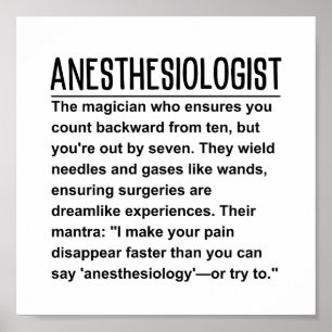 Anaesthesiologist  poster