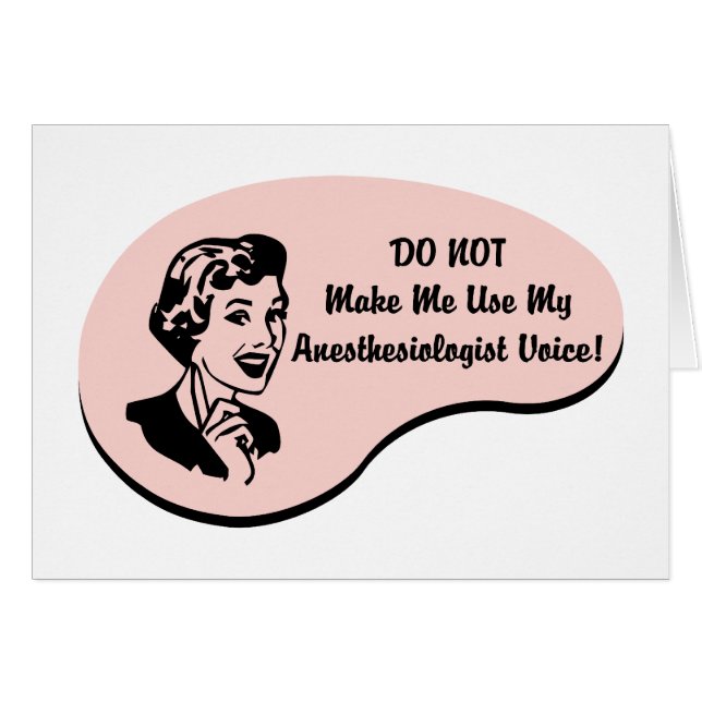 Anaesthesiologist Voice (Front Horizontal)