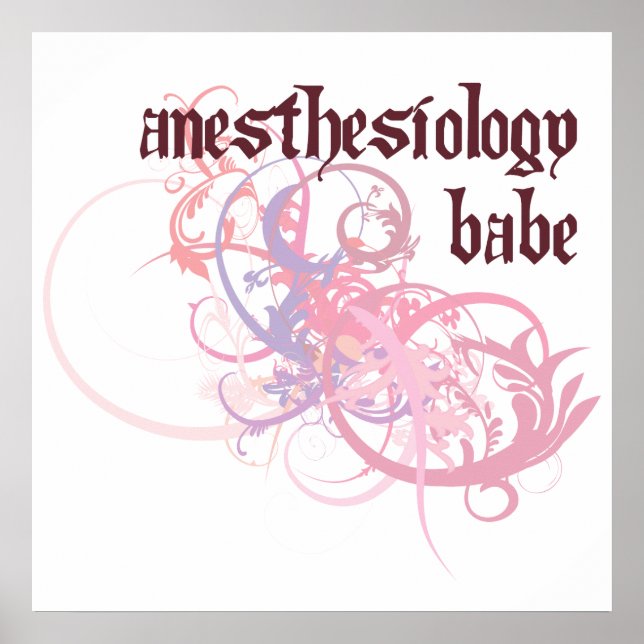 Anaesthesiology Babe Poster (Front)