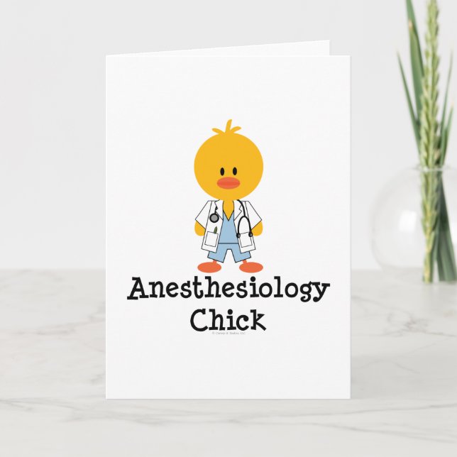 Anaesthesiology Chick Greeting Card (Front)