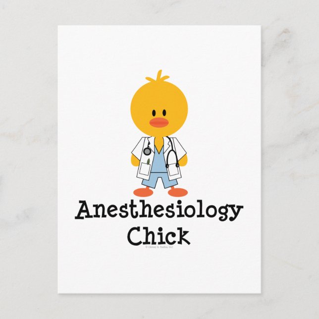 Anaesthesiology Chick Postcard (Front)