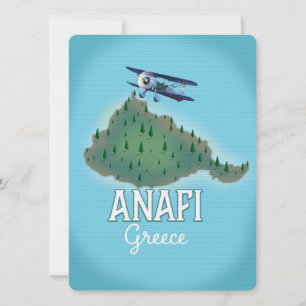 Anafi Island Greece travel poster.