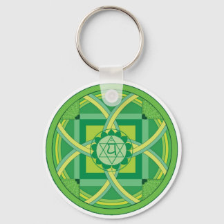 Anahata chakra Mandala Key Ring
