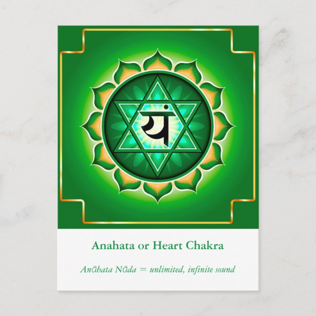 Anahata or Heart Chakra Postcard (Front)