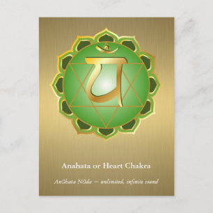 Anahata or Heart Chakra Postcard
