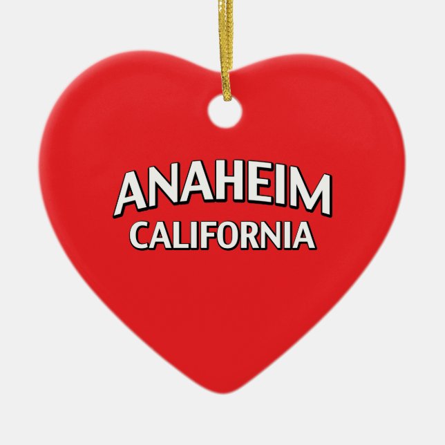 Anaheim California Ceramic Tree Decoration (Front)