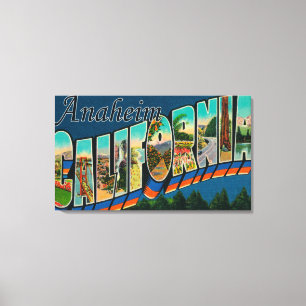 Anaheim, California - Large Letter Scenes Canvas Print