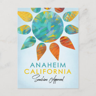 Anaheim California Sunshine Travel Postcard