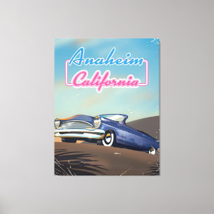 Anaheim California travel poster Canvas Print