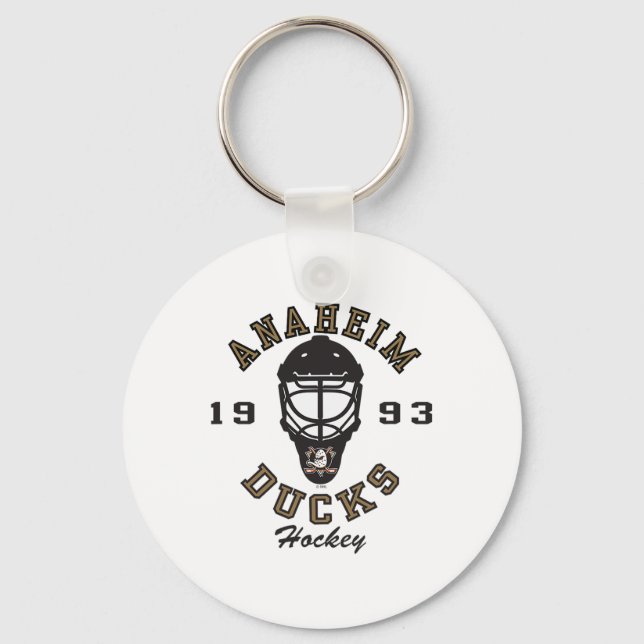 Anaheim Ducks Hockey Mask Orange Officially Licens Key Ring (Front)