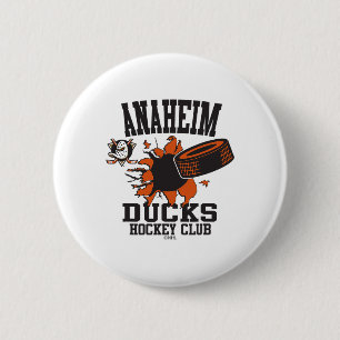 Anaheim Ducks Hockey Puck Burst Officially License 6 Cm Round Badge