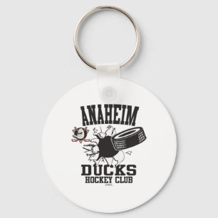 Anaheim Ducks Hockey Puck Burst Orange Officially Key Ring