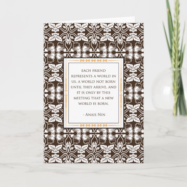 Anais Nin Friendship Card (Front)