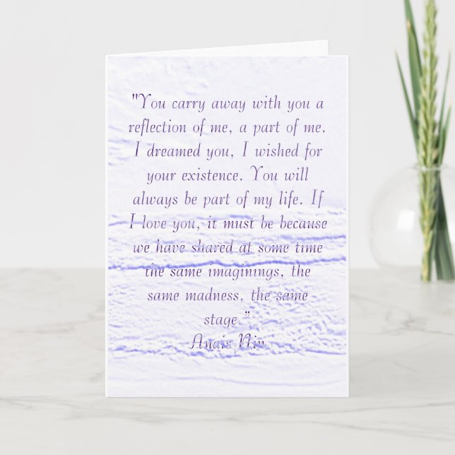 Anais Nin Quote Card (Front)