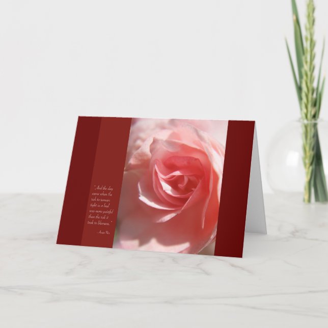 Anais Nin Quote Card in Pink (Front)