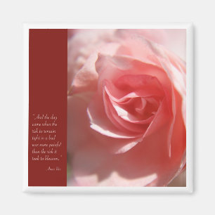 Anais Nin Quote magnet in Pink