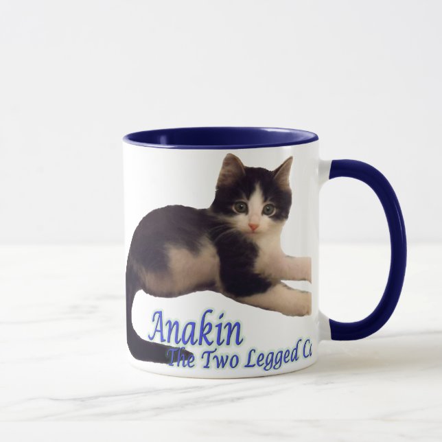 Anakin Two Legged Cat Logo, Cute Kitten Mug (Right)