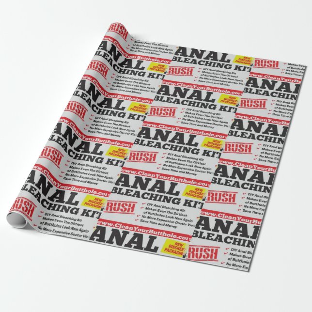 ANAL BLEACHING KIT WRAPPING PAPER (Unrolled)