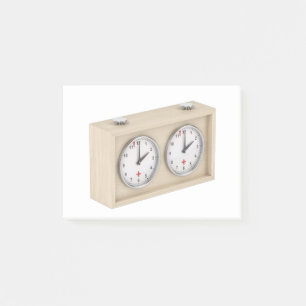 Analog chess clock post-it notes