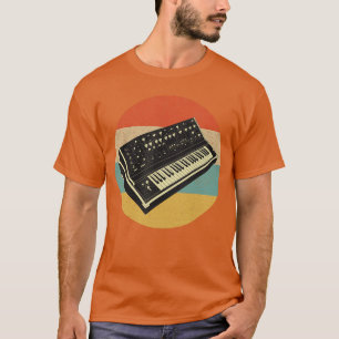 Analog Retro Modular Synthesizer Keyboard Synthesi T-Shirt