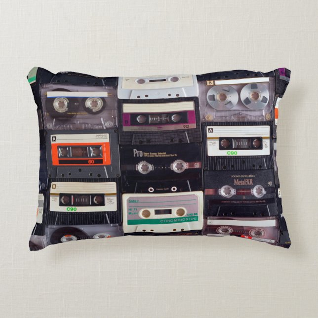 Analogic audiocassette tapes decorative cushion (Front)