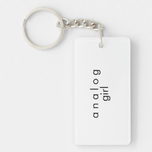 Analogue Audio Keychain Keyring Double-Sided