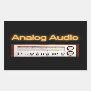 Analogue Audio Old HI FI Rectangular Sticker