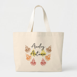 Analogue Autumn Large Tote Bag