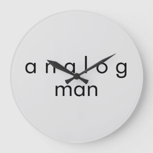 Analogue Man Audio Grey Quartz Wall Clock