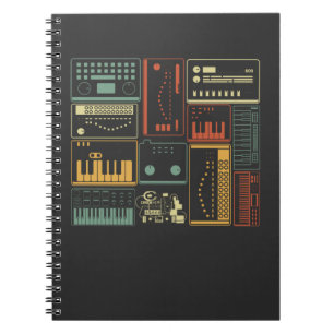 Analogue Modular Synthesizer Music Producer Keyboa Notebook