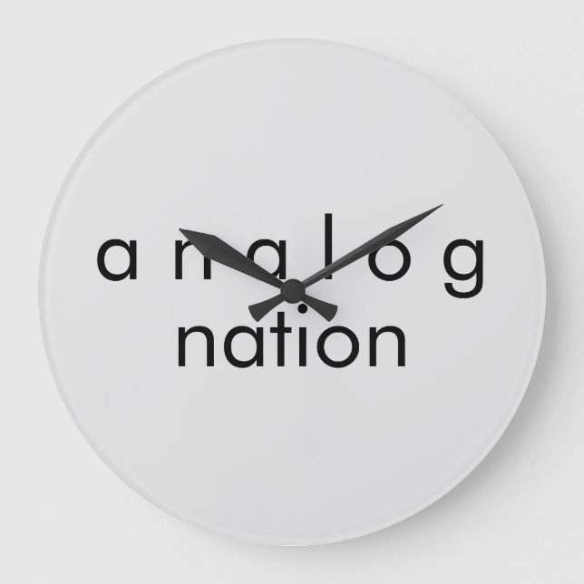 Analogue Nation Audio Grey Quartz Wall Clock (Front)