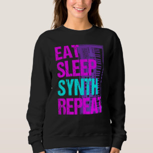 Analogue Synthesizer Vaporwave Keyboard Music Prod Sweatshirt
